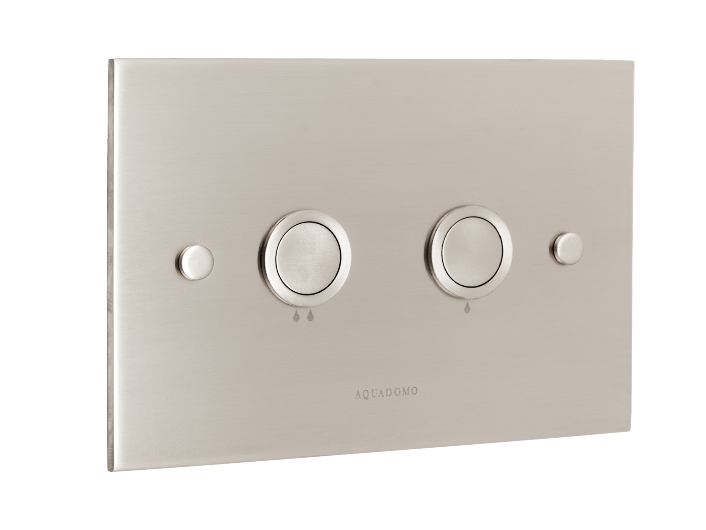 Push plate for concealed GEBERIT cistern Material: Brass Finish: Brushed and nickel plated