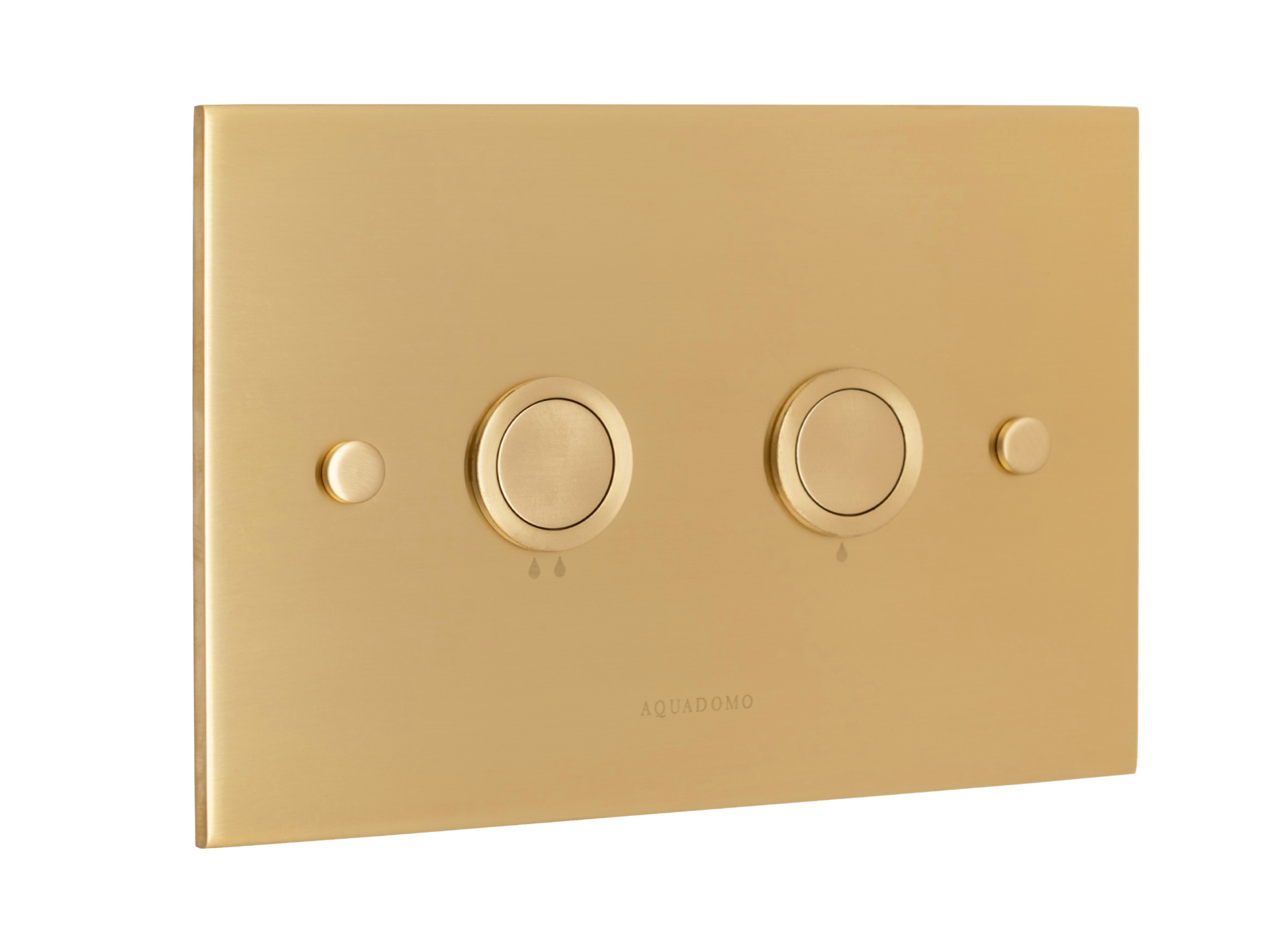 Push plate for concealed GEBERIT cistern Material: Brass Finish: Brushed Luxbrass