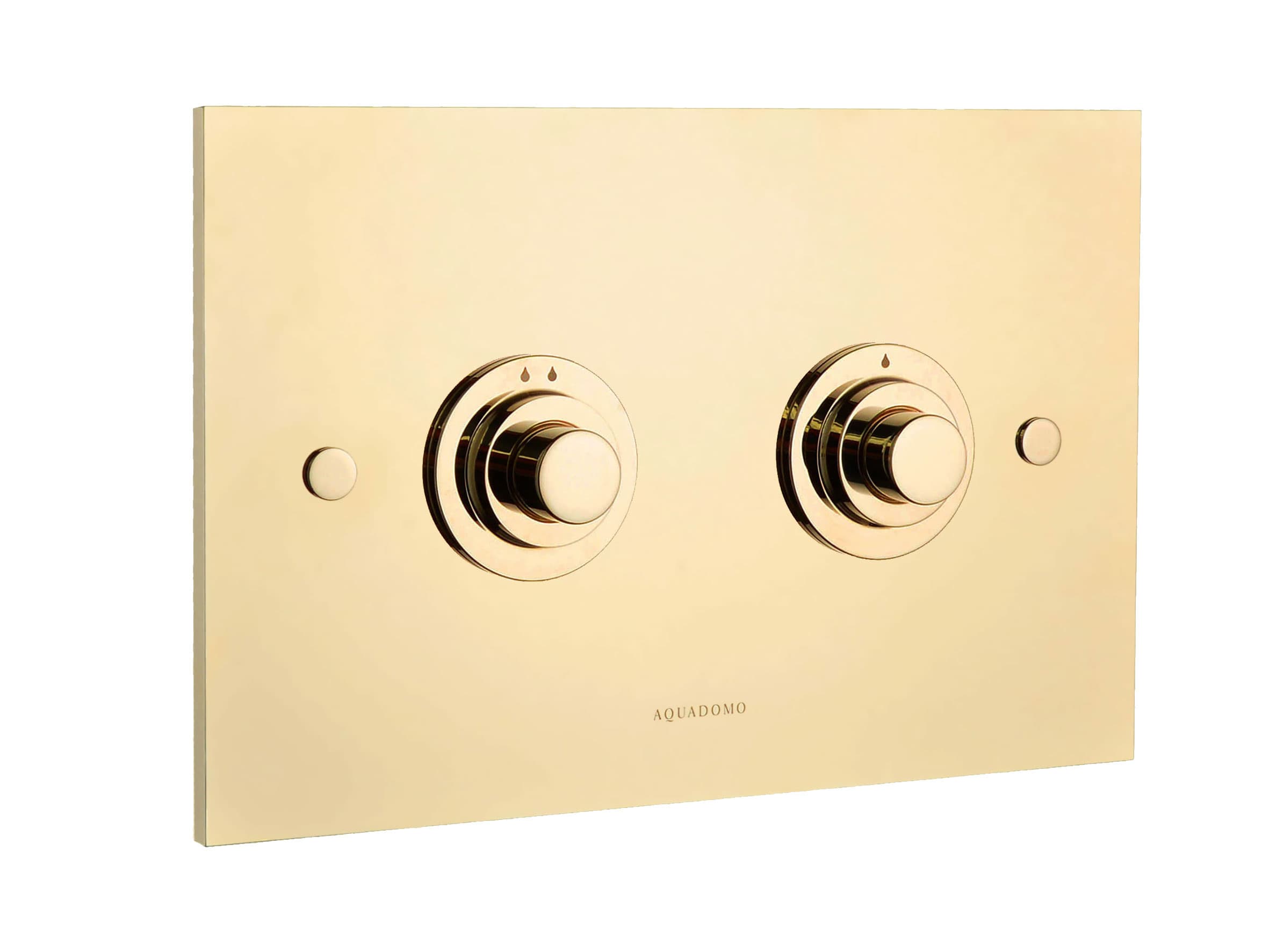 Push plate for concealed GEBERIT cistern Material: Brass Finish: Polished Luxbrass