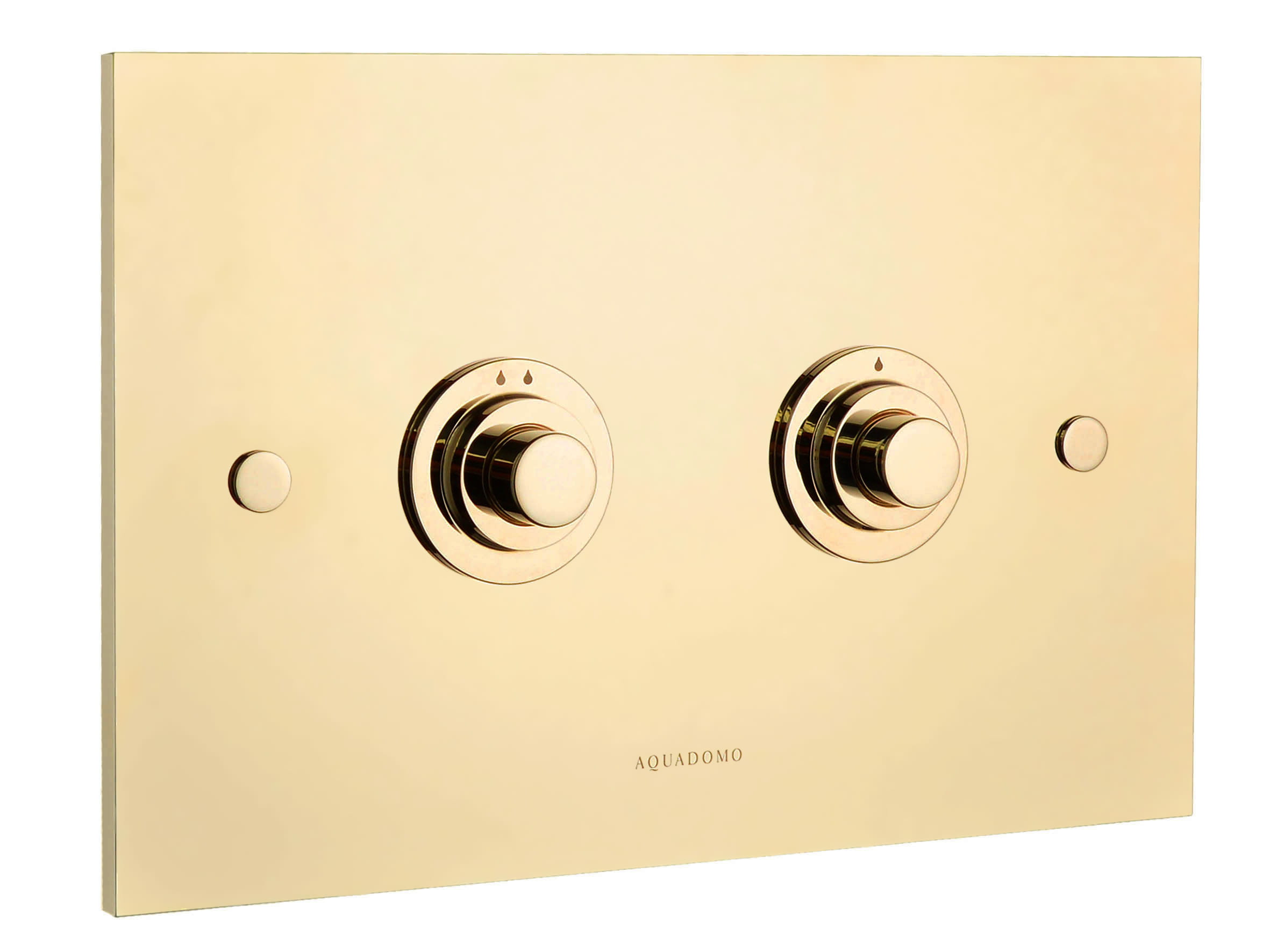 Push plate for concealed GEBERIT cistern Material: Brass Finish: Polished Luxbrass